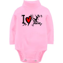 Дитяче боді з довгим рукавом i love dance