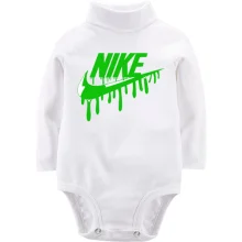 Детское боди с длинным рукавом лого "Nike" c потеками