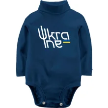 Дитяче боді з довгим рукавом з емблемою Ukraine (Україна)