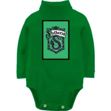 Детское боди с длинным рукавом с гербом Slytherin (Harry Potter)