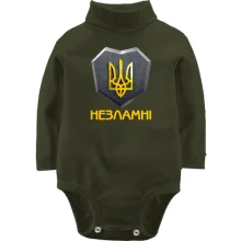 Дитяче боді з довгим рукавом з гербом України - Незламні