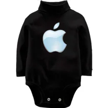 Дитяче боді з довгим рукавом з логотипом Apple