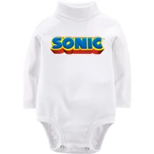 Детское боди с длинным рукавом с логотипом игры SONIC