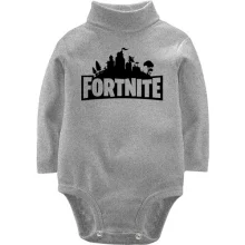 Детское боди с длинным рукавом с надписью Fortnite
