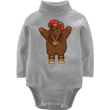 Детское боди с длинным рукавом с надписью "Bear Hugs"