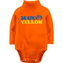 Комбинированный детский лонгслив с патриотическим принтом "Blue Yellow"