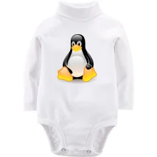 Дитяче боді з довгим рукавом з пінгвіном Linux