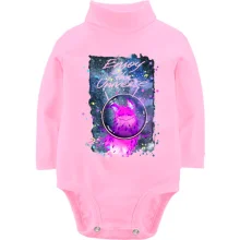 Детское боди с длинным рукавом с розовым монстром "enjoy the universe"