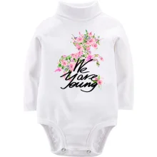 Детское боди с длинным рукавом с цветочной лошадью We are young