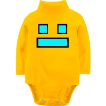 Детское боди с длинным рукавом «Geometry Dash Smile»