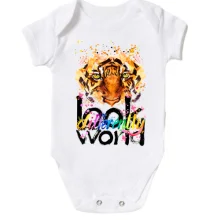 Детское боди Look at the world differently с тигром
