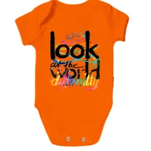 Детское боди Look at the world differentty