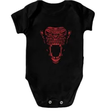 Детское боди Monkey red lines art
