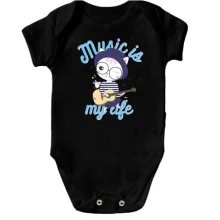 Детское боди Music is My Life