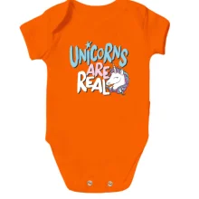Детское боди Unicorns are real