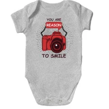 Детское боди You are reason to smile