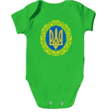 Дитяче боді "Герб України з візерунком"