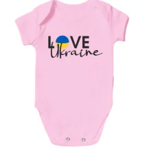 Детское боди LOVE Ukraine с флагом