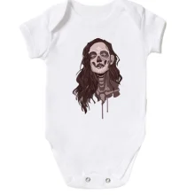 Детское боди girl makeup skull