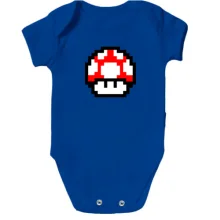 Детское боди с грибом из игры "Mario"