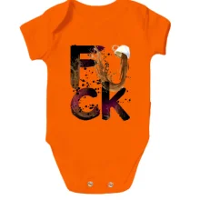 Детское боди с кофе "fuck"