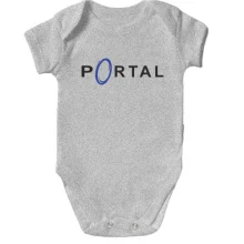 Детское боди с логотипом игры Portal
