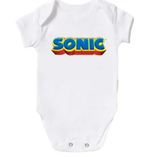 Детское боди с логотипом игры SONIC