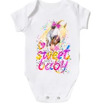 Детское боди с лошадью Sweet baby