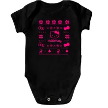 Детское боди с новогодним принтом "Hello Kitty"