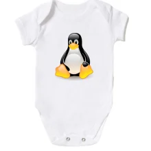 Детское боди с пингвином Linux