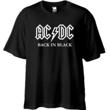 Футболка Oversize AC/DC Black in Black