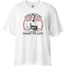 Футболка oversize Come with me if you want to lift - Шварценеггер