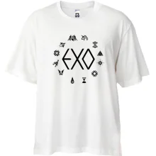 Футболка Oversize EXO с иконками