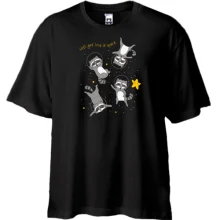 Футболка oversize Єноти в космосі