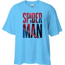 Футболка oversize з написом Spider-Man і павутиною