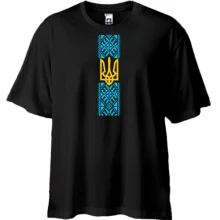 Футболка oversize Вишиванка з гербом України