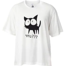 Футболка oversize Здивований кіт