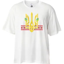 Футболка oversize з Гербом України - у стилі вишиванки (Малюнок)