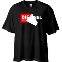 Футболка oversize з написом Diesel