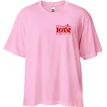 Футболка oversize з написом Love Love міні