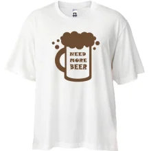 Футболка oversize з написом Need more beer