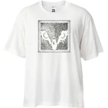 Футболка Oversize с птицей нарисованной точками