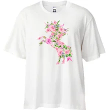 Футболка Oversize с цветочной лошадью