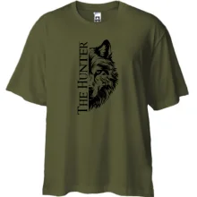 Футболка Oversize с волком - The Hunter