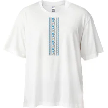 Футболка oversize вишиванка з волошками (Малюнок)