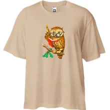 Футболка Oversize с мудрой совой