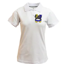 Жіноча футболка-поло Українська дівчина міні (Вишивка)