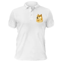 Чоловіча футболка-поло з мемом wow doge