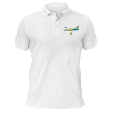 Чоловіча футболка-поло з літаком "Ukrainian air force"
