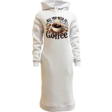 Худі сукня All You need is Coffee